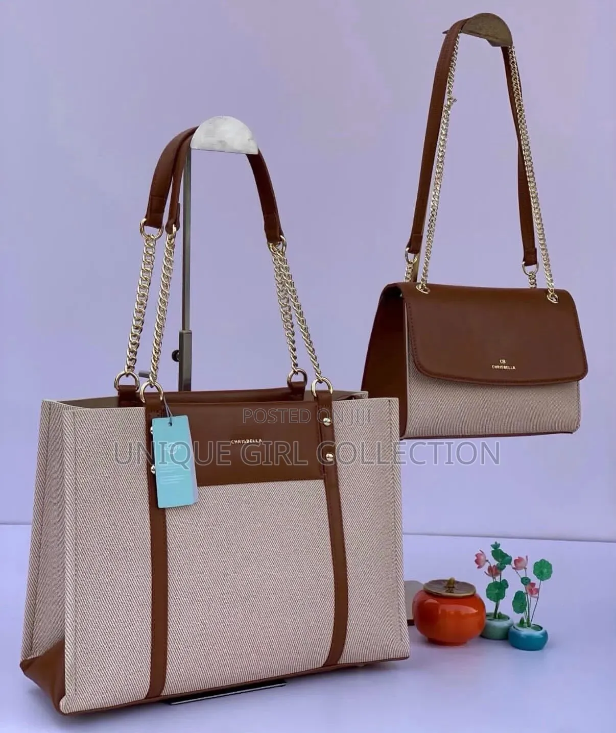 Chrisbella 2-in-1 Premium Handbag Set – Elegant Tote & Sling Bag