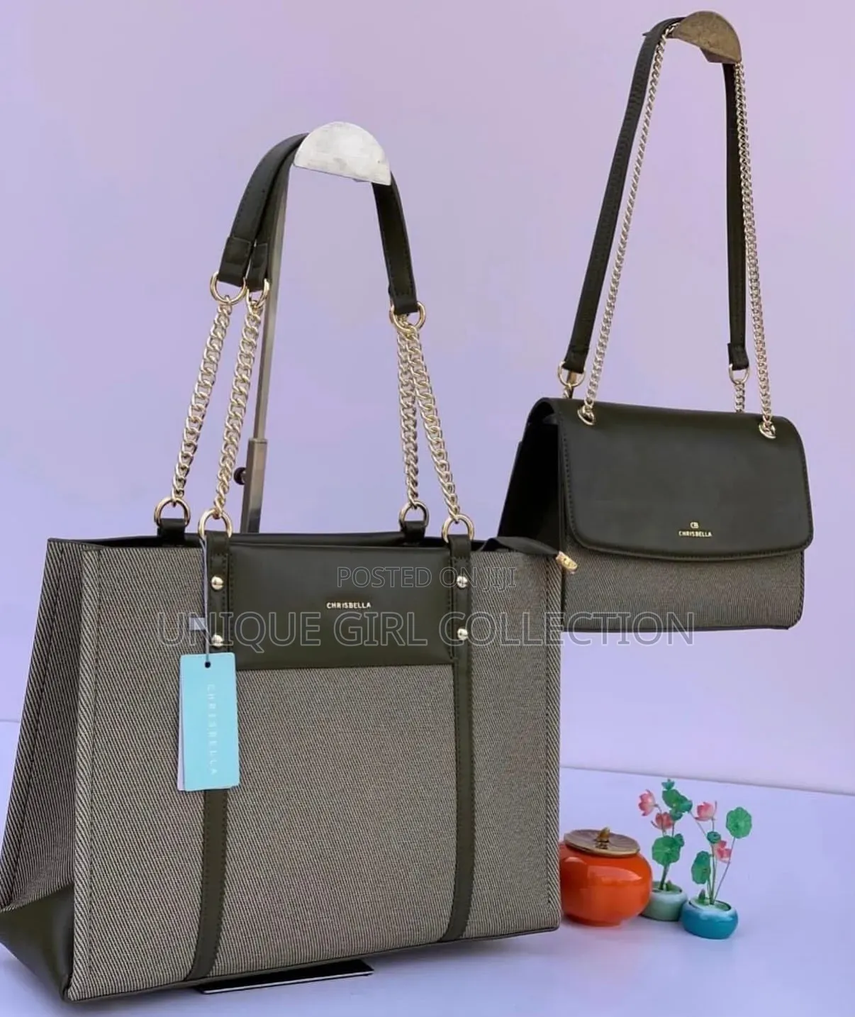 Chrisbella 2-in-1 Premium Handbag Set – Elegant Tote & Sling Bag