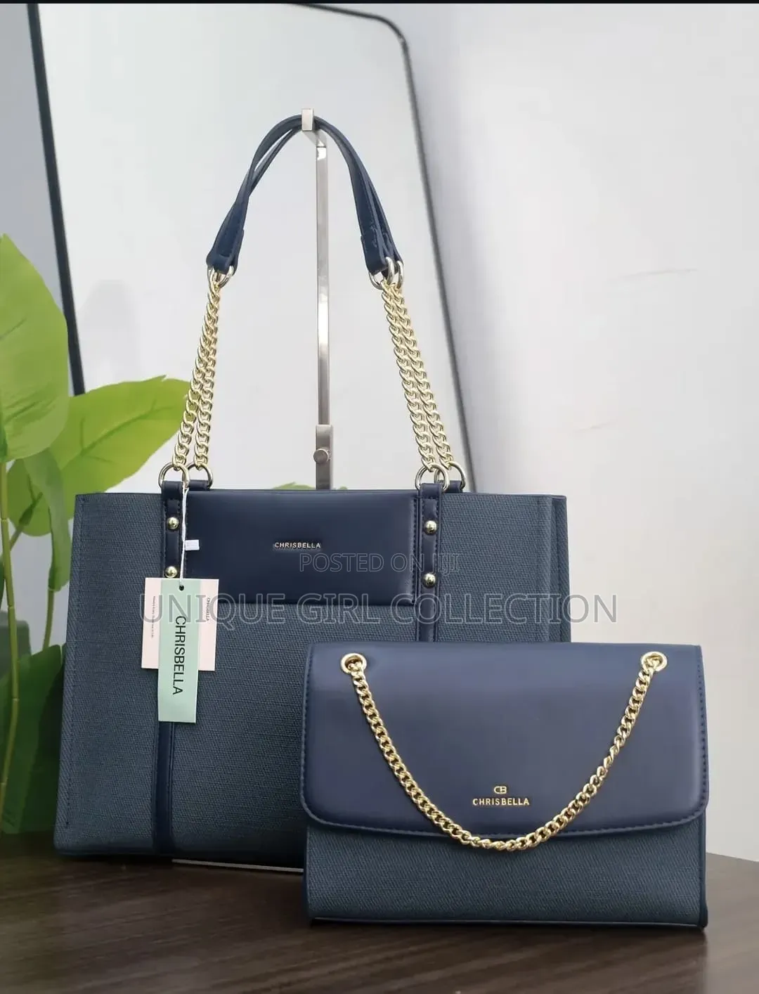 Chrisbella 2-in-1 Premium Handbag Set – Elegant Tote & Sling Bag
