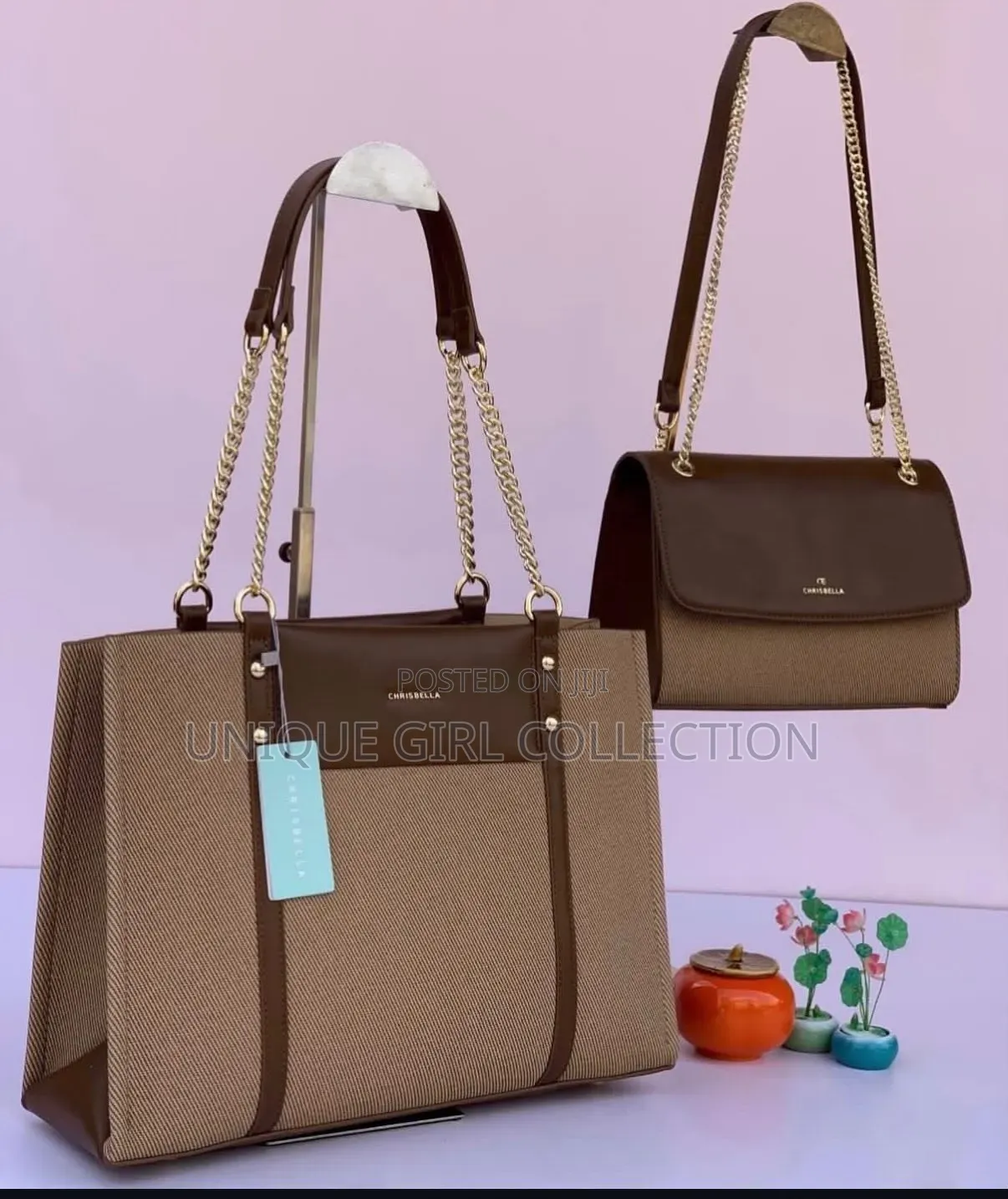 Chrisbella 2-in-1 Premium Handbag Set – Elegant Tote & Sling Bag