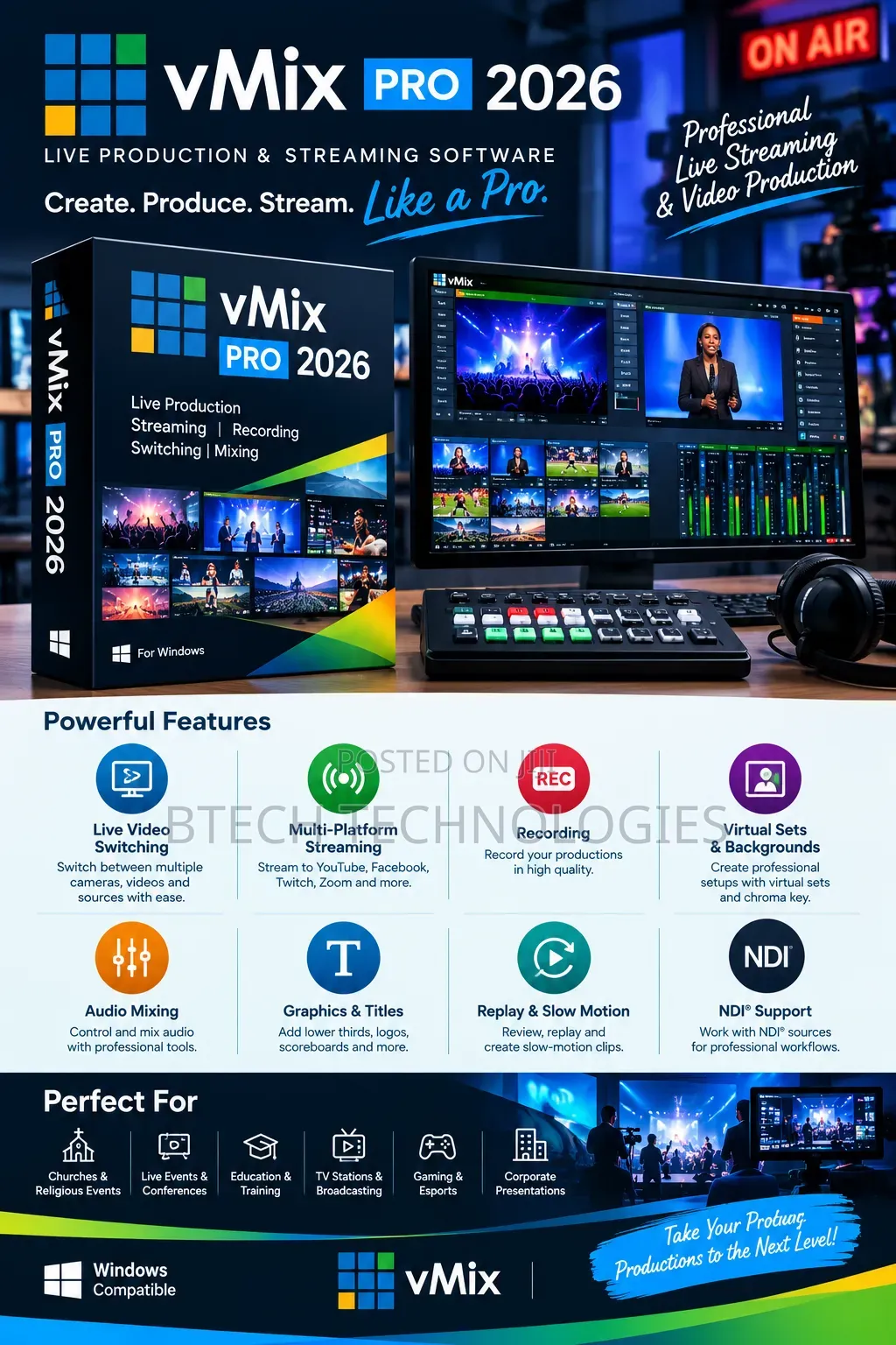 vMix Pro 2026 Live Streaming & Video Production Software