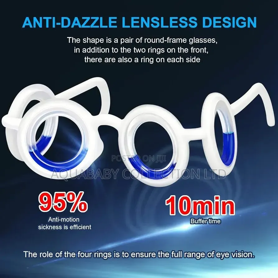 Anti-Motion Sickness Smart Glasses – Car, Travel & Seasickness Relief