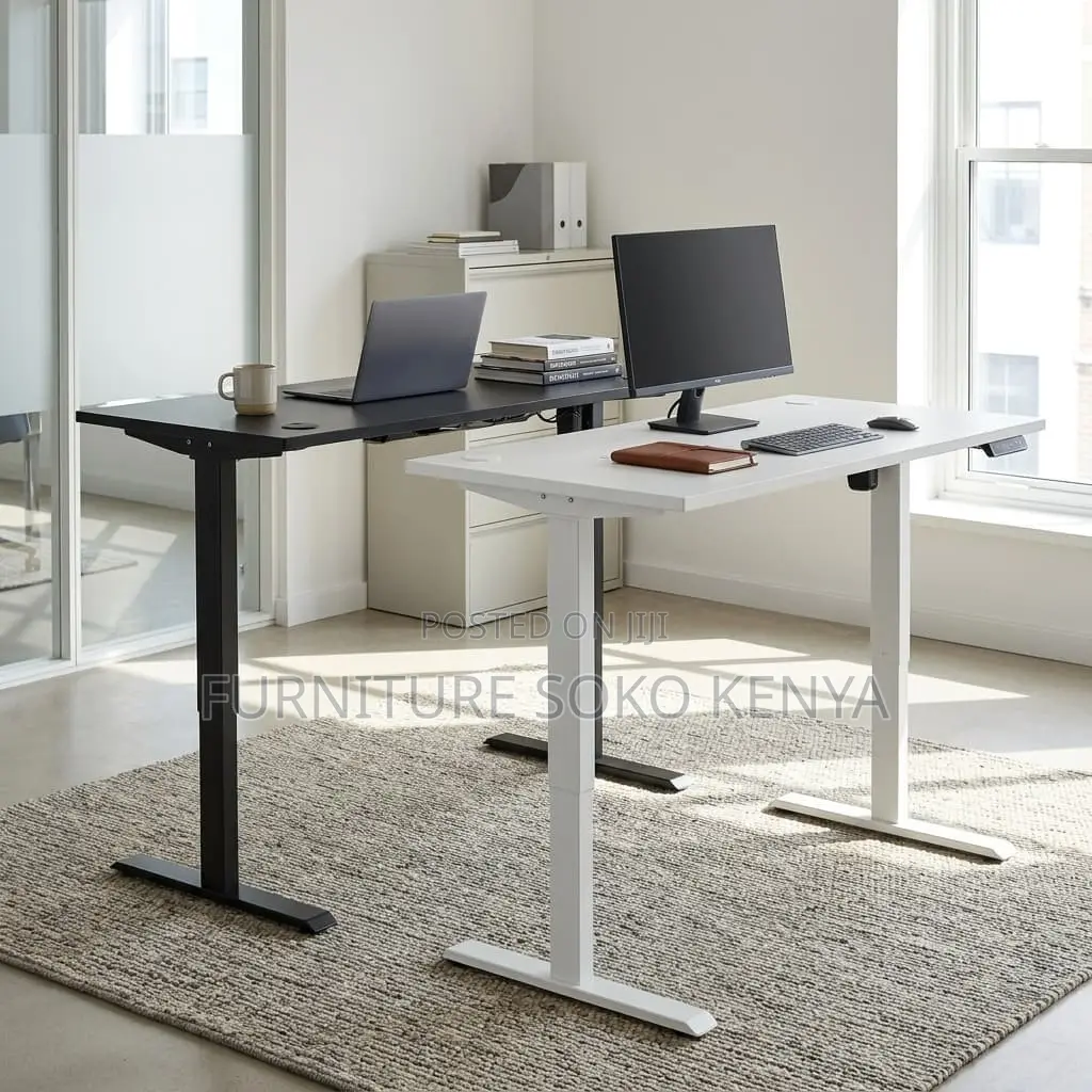 1400MM Black Height Adjustable Table | Electric Sit Stand Desk