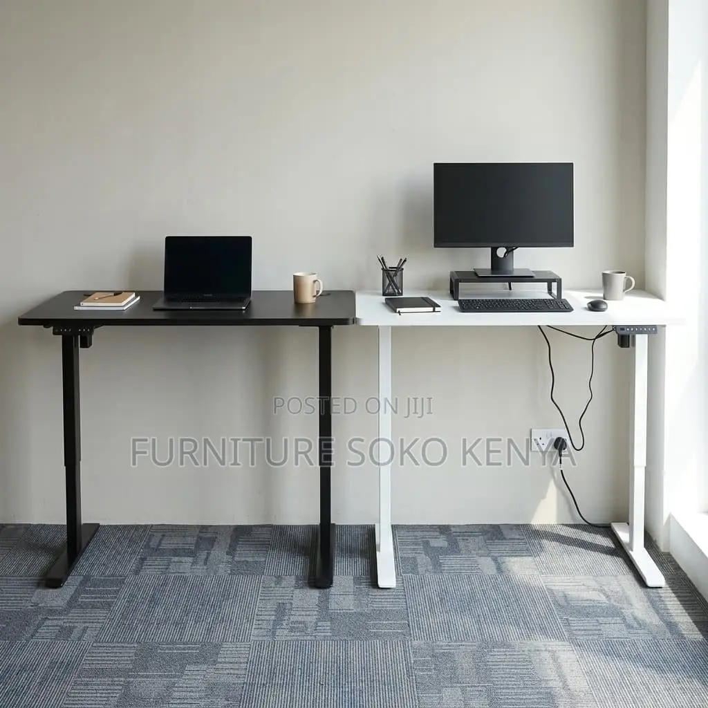 1400MM Black Height Adjustable Table | Electric Sit Stand Desk