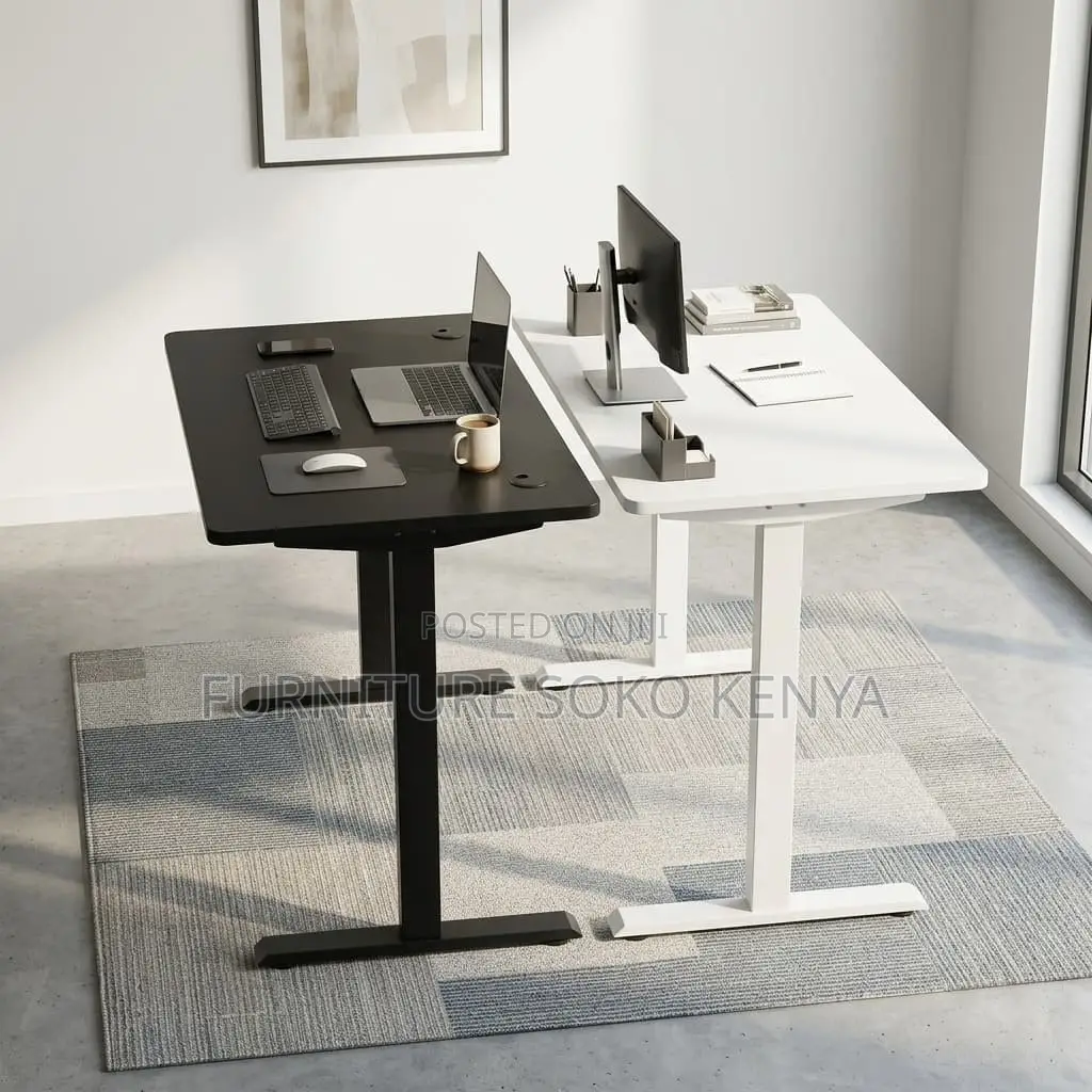 1400MM Black Height Adjustable Table | Electric Sit Stand Desk