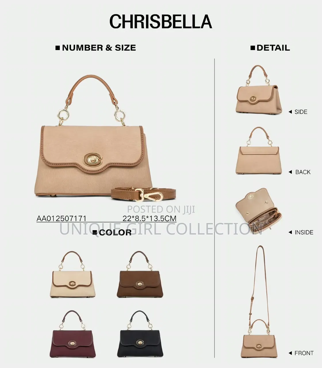 Chrisbella Luxury Top-Handle Crossbody Bag – Chic & Classic Style