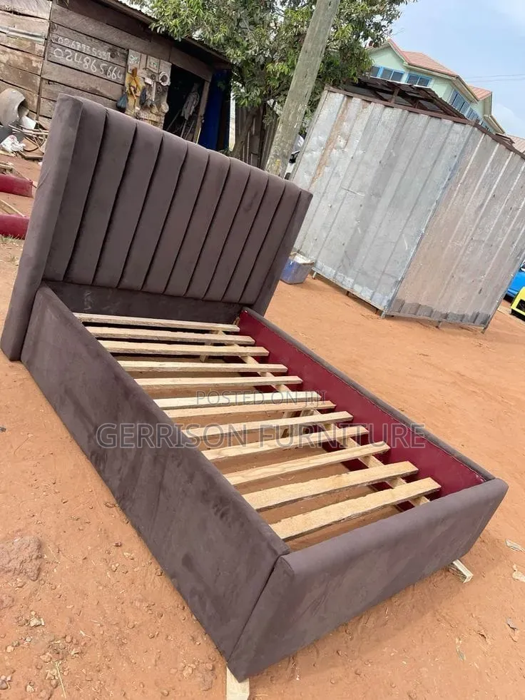 Executive Brown Upholstered Bed