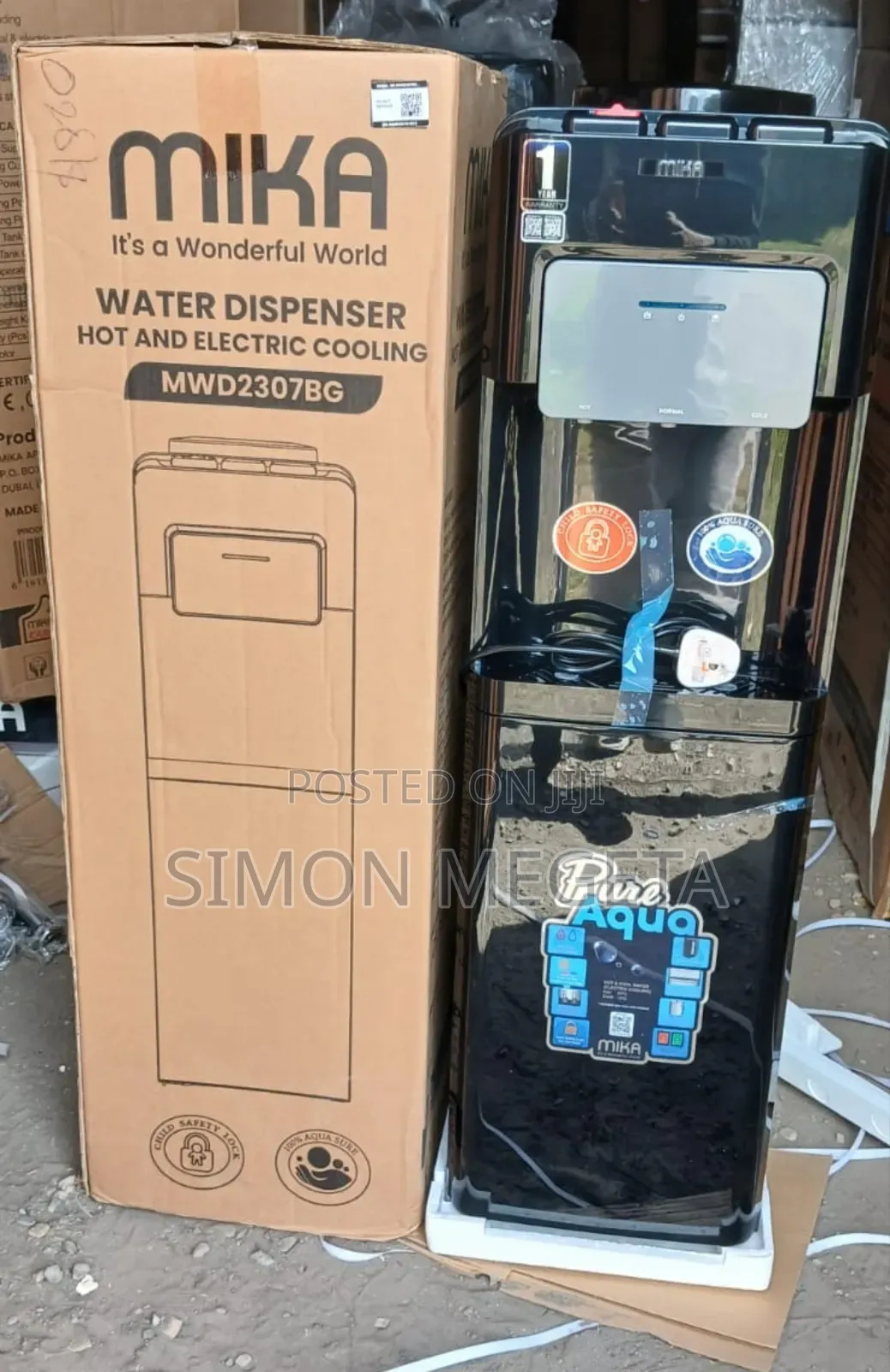 Mika MWD2307BG. 3 Taps; Hot, Normal, Electric Cooling Water Dispenser
