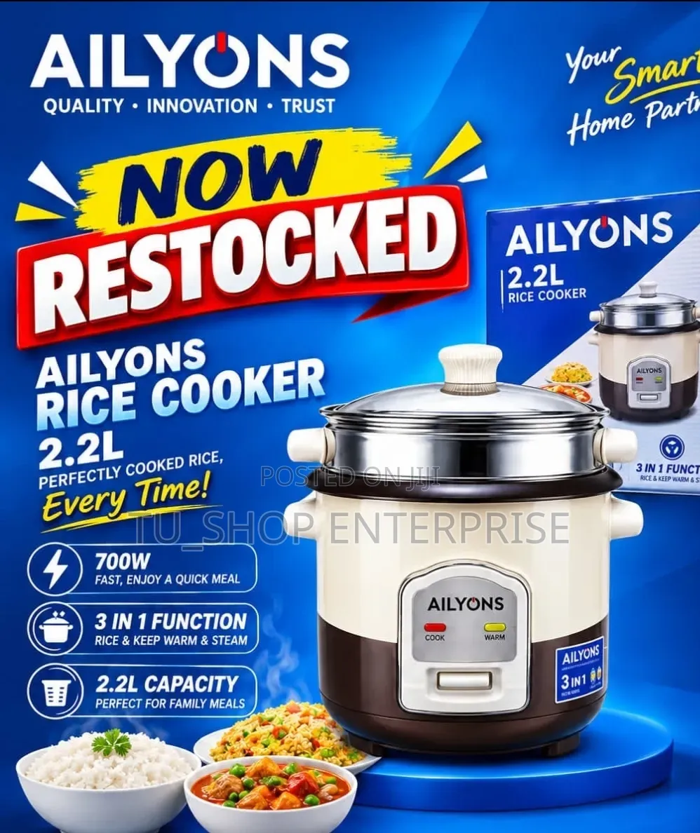 2.2 Litres Ailyons Rice Cooker at 