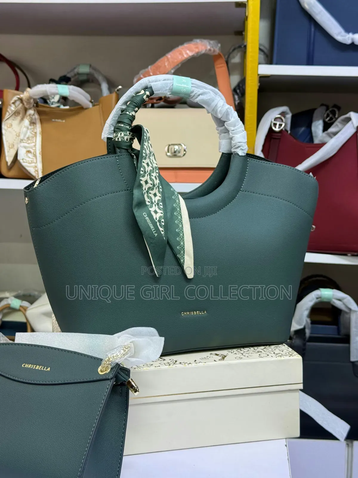 Chrisbella Scarf-Wrapped Luxury Tote & Crossbody Combo - Elegance