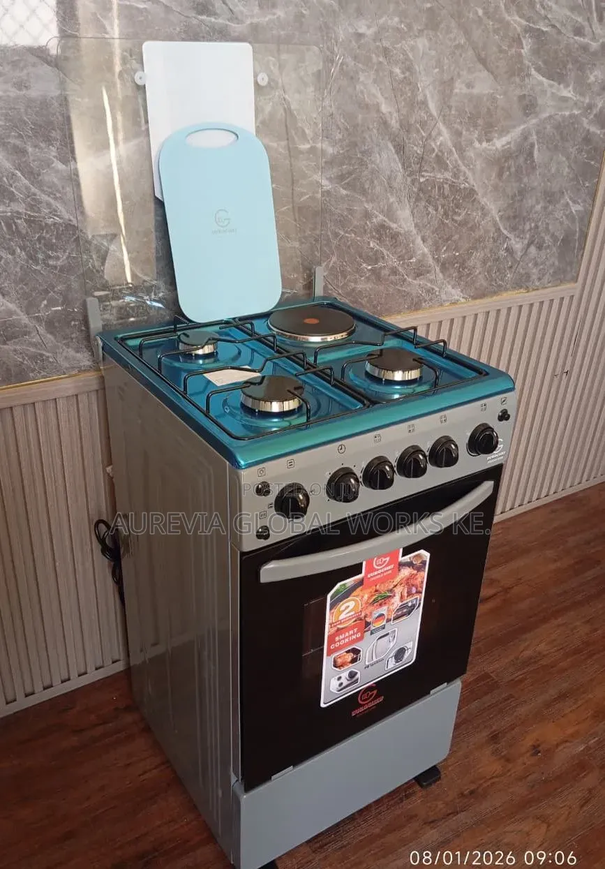Eurochef Freestanding Cooker – 3 Gas Burners + 1 Electric Hotplate