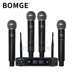 BOMGE v-440 Wireless Microphone, Professional 4 Channels