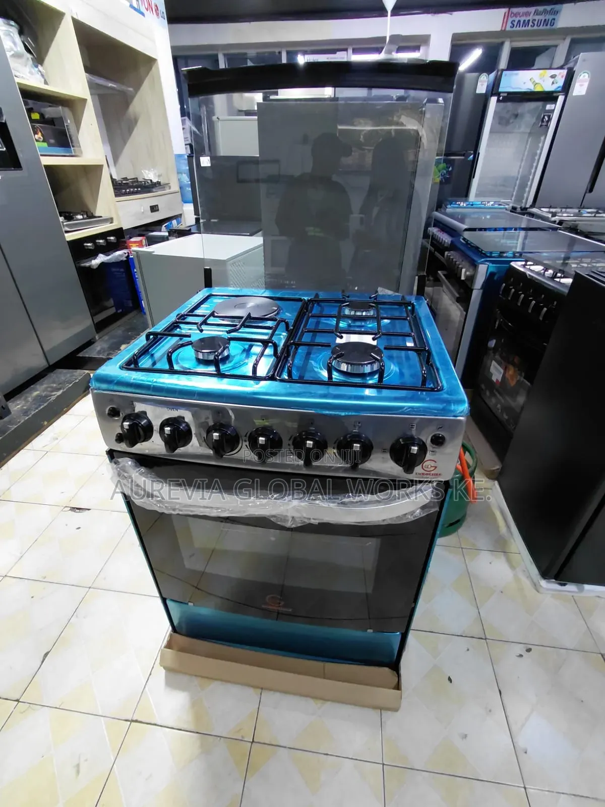 Eurochef 60×65cm Freestanding Cooker – 3 Gas + 1 Electric