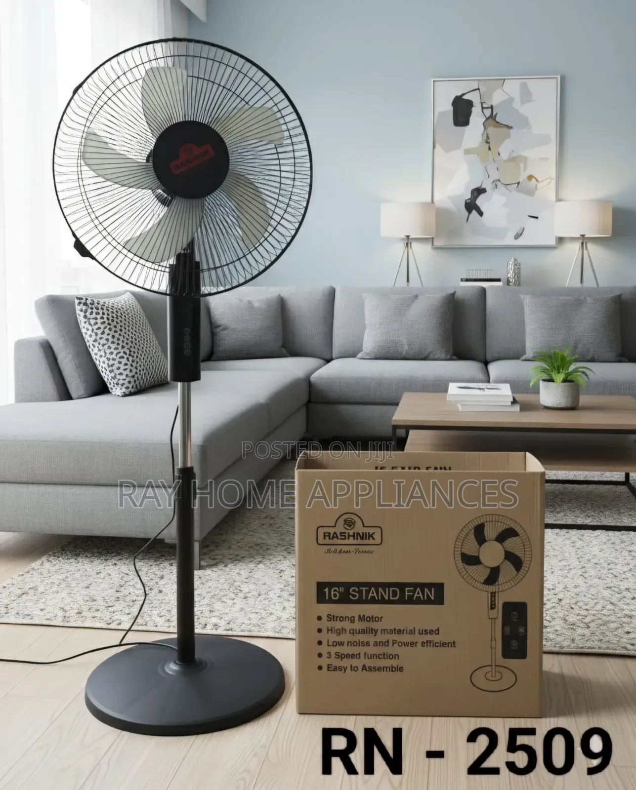 16inches Rashnik Standing Fan With Remote