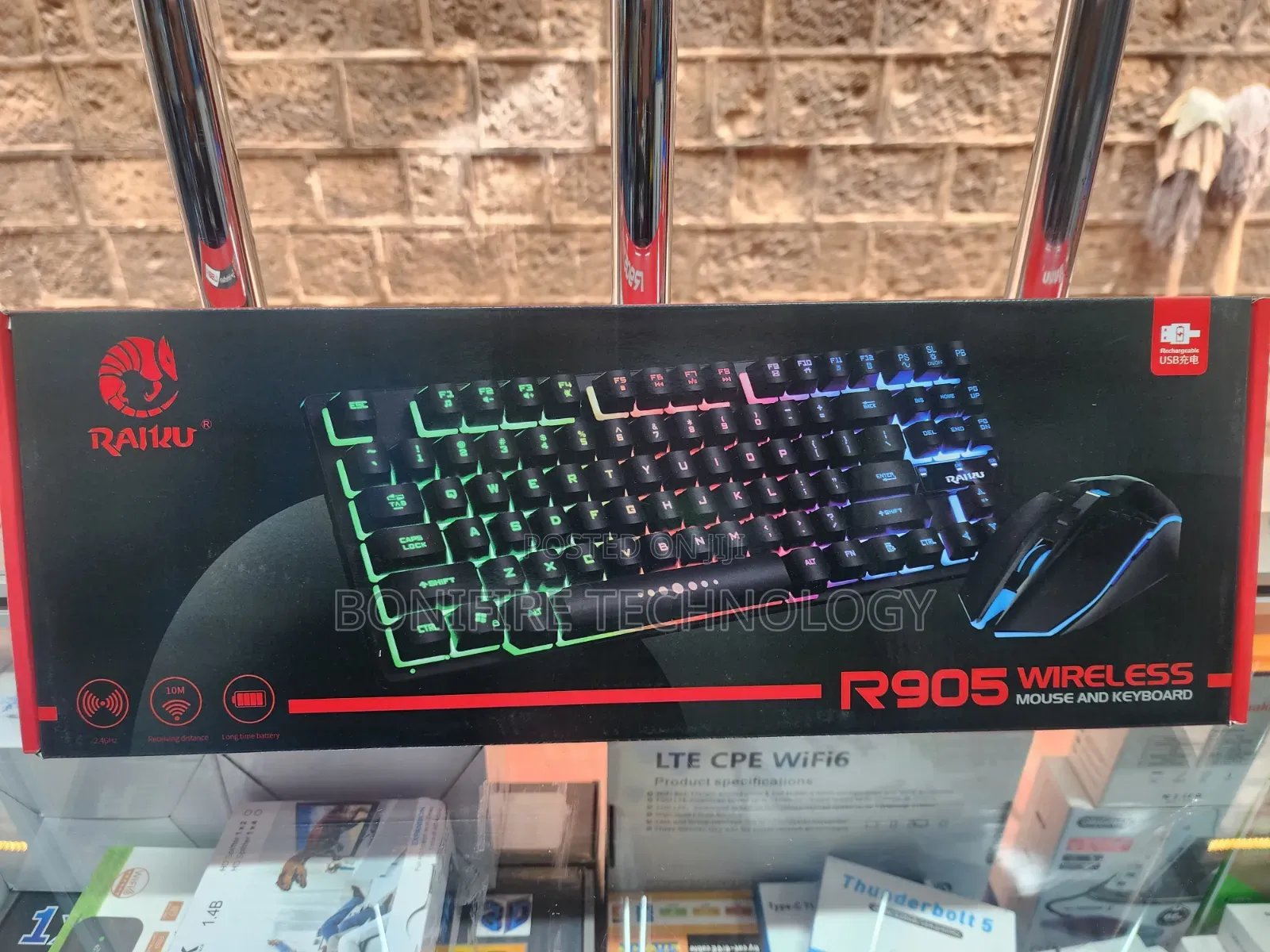 Raiku Wireless Rechargeable Gaming Keyboard Combo