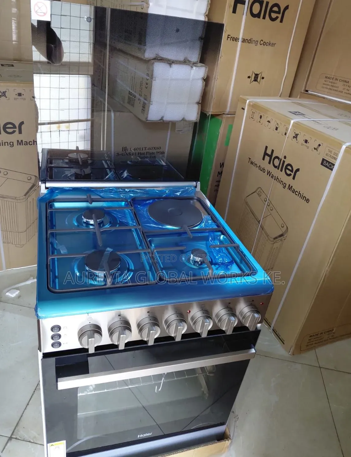 Haier 3g + 1e Standing Cooker – Hre6313cdrss