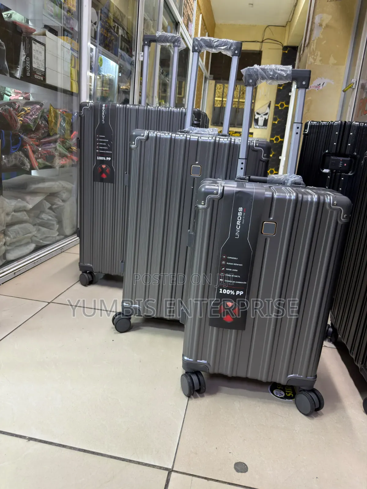 Dark Grey Unicross Zipless 3 in Aluminium Zipless Suitcase  