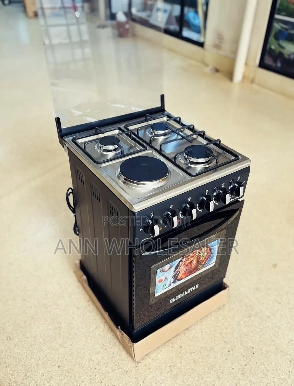 Globalstar 3gas 1hotplate 50*55standing Cooker With Electric Oven