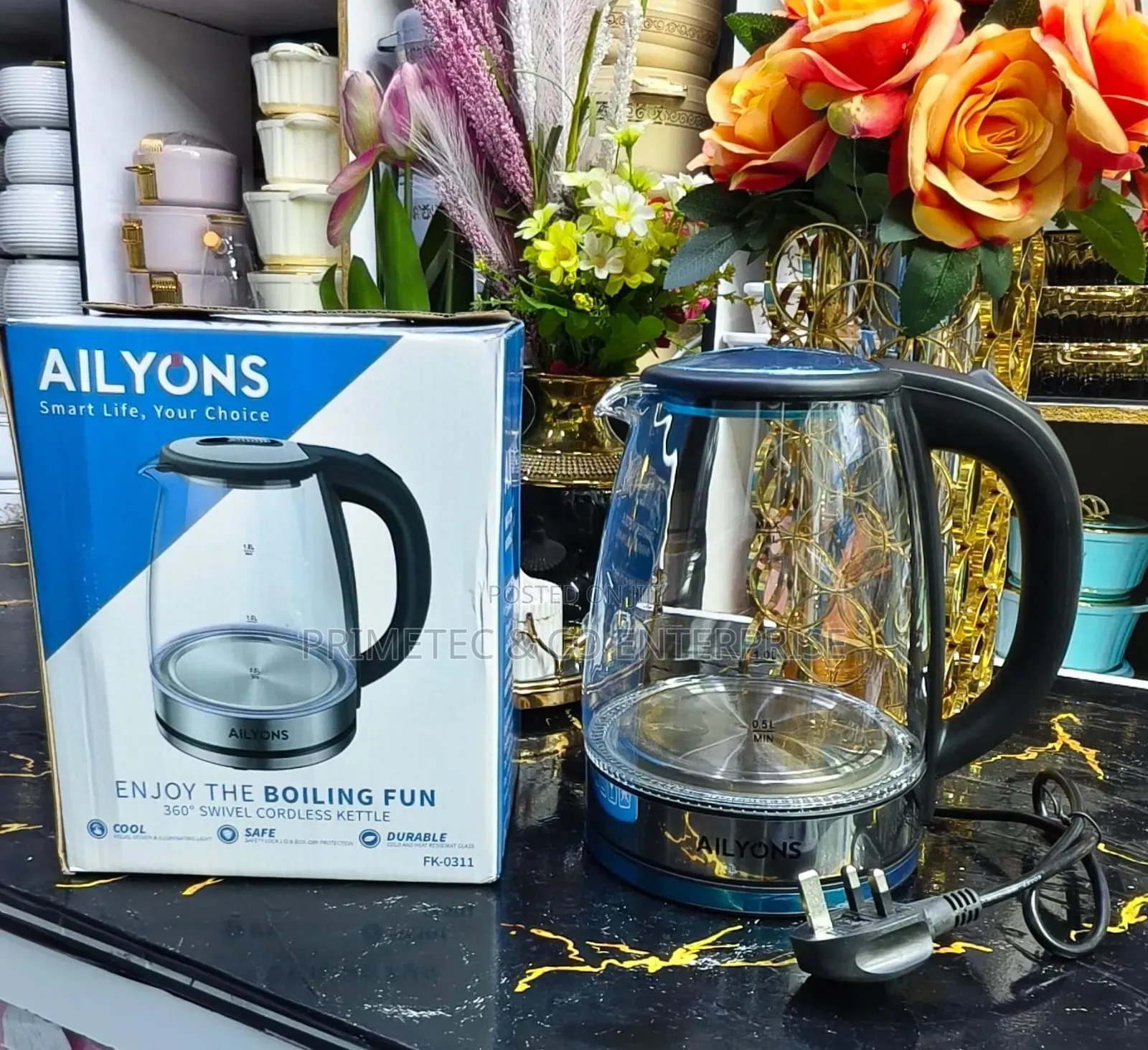 1.8ltr Ailyons Transparent Kettle