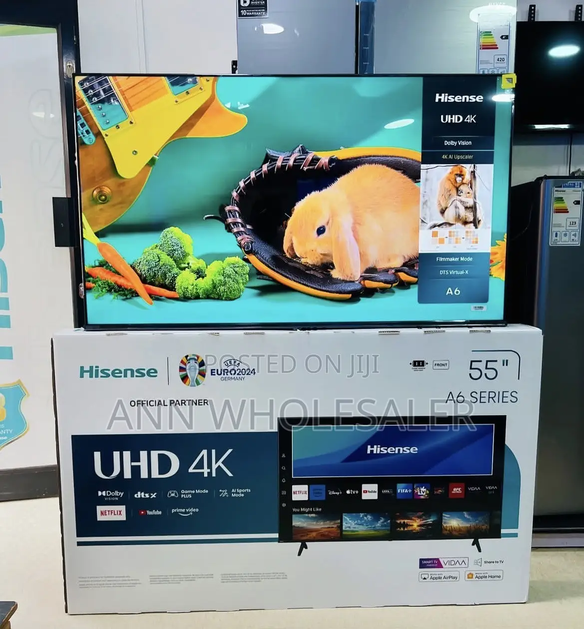 Hisense 55"Inch, A6 Series, 55A6, Frameless, UHD 4K, Smart TV