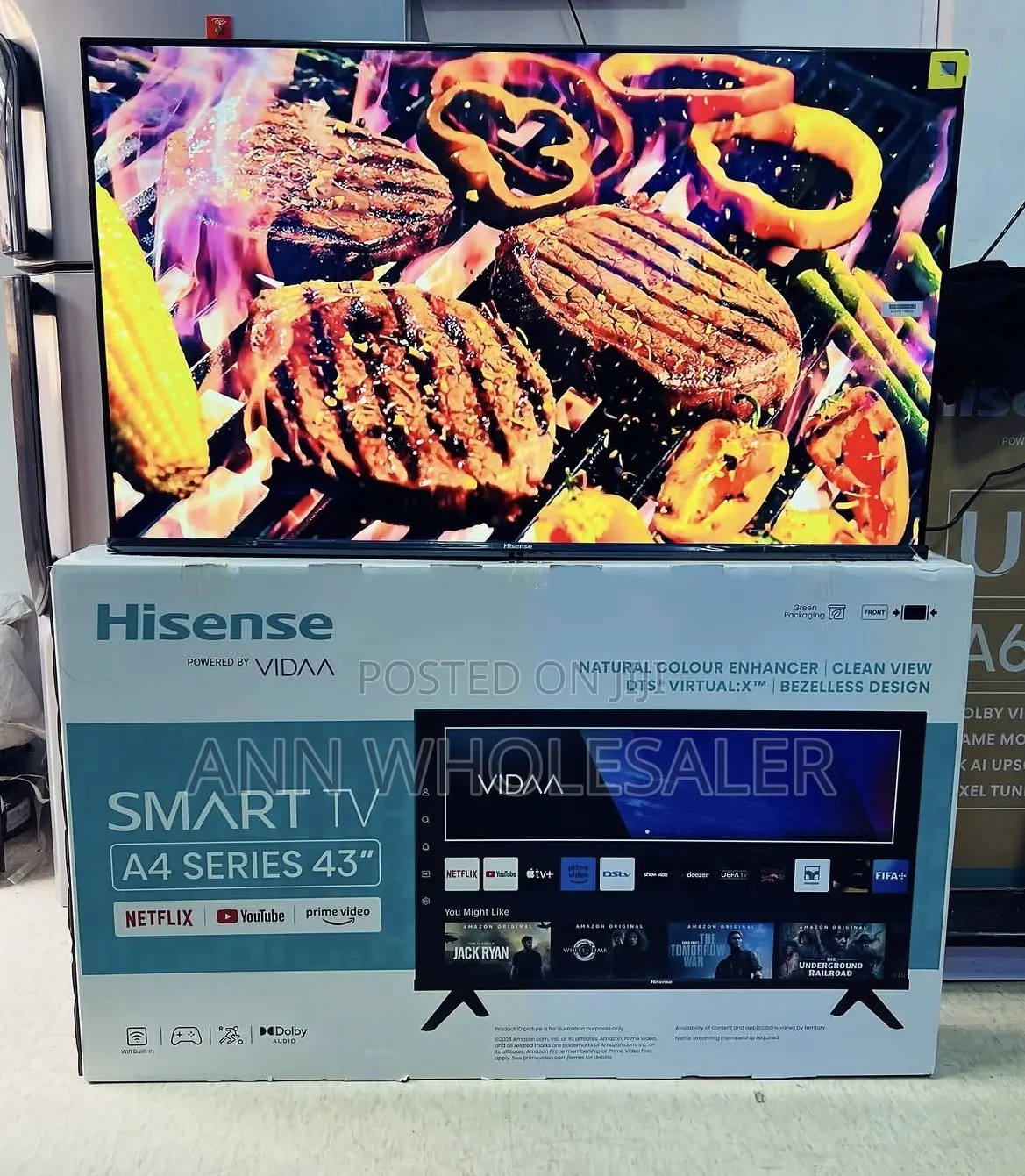 Hisense 43q6n, 43" 4k UHD Qled Frameless Smart Vidaa TV,bluetooth