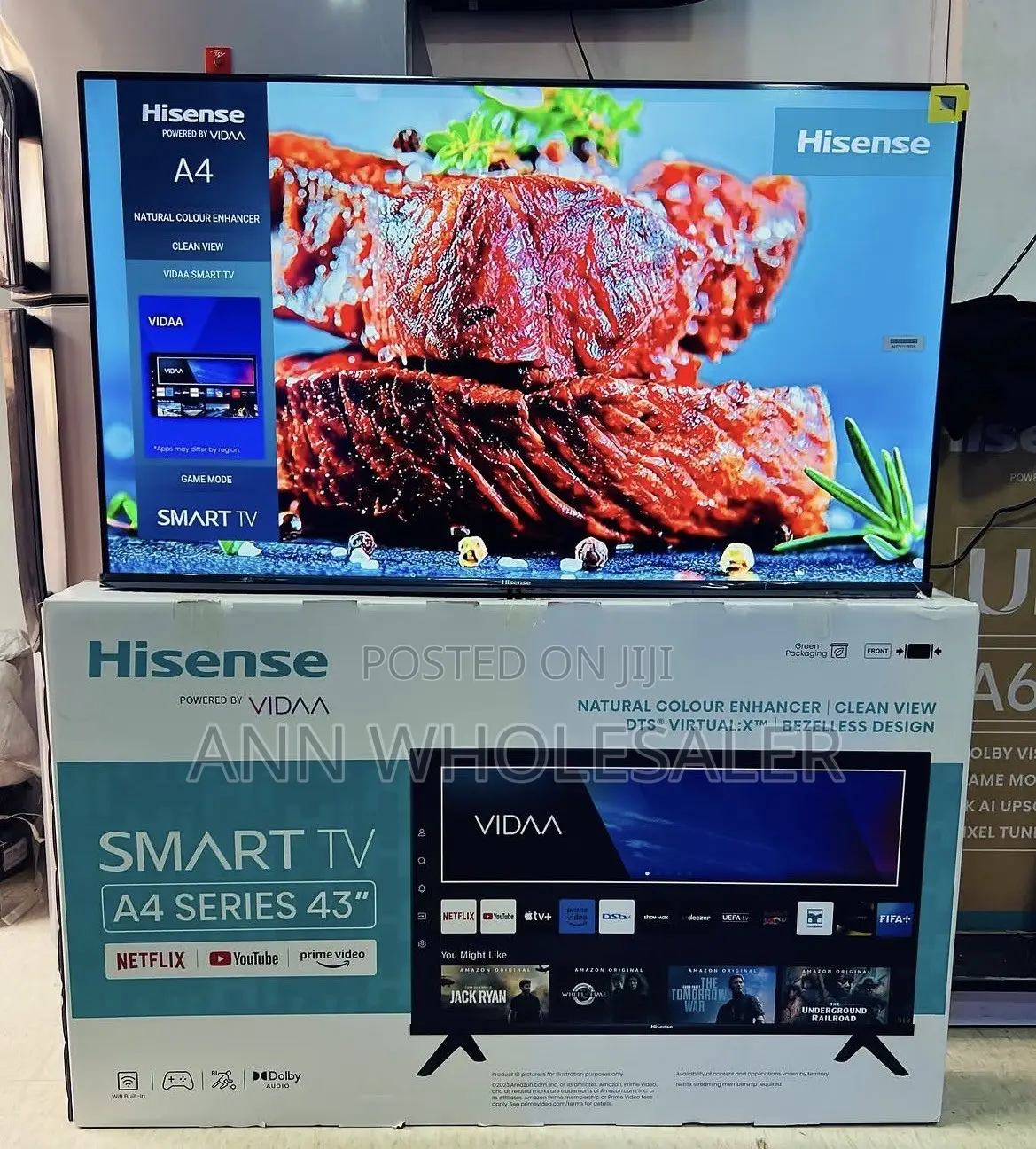 Hisense 43q6n, 43" 4k UHD Qled Frameless Smart Vidaa TV,bluetooth
