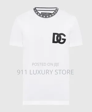 Dolce & Gabbana Cotton Round-Neck T-Shirt With Dg Embroidery White