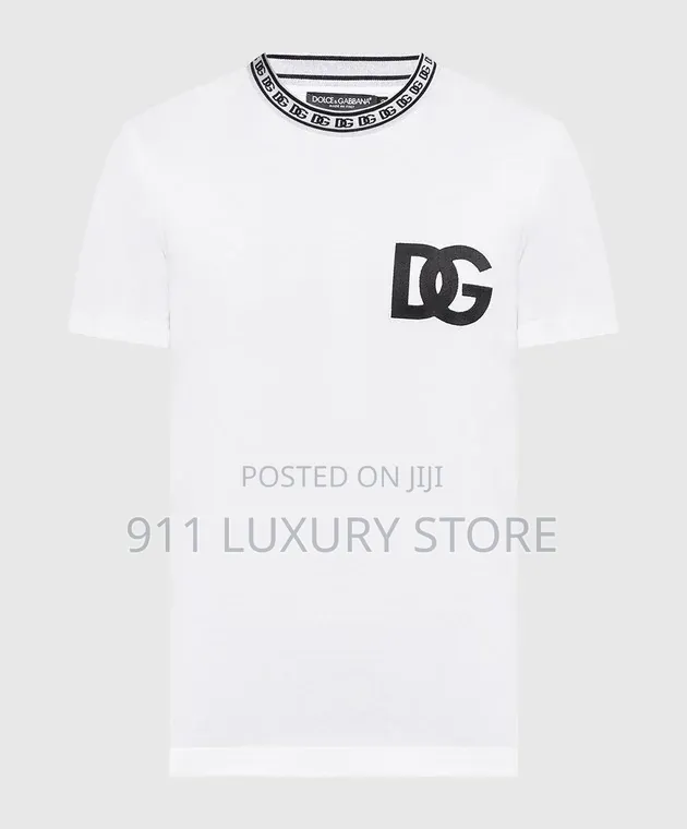 Dolce & Gabbana Cotton Round-Neck T-Shirt With Dg Embroidery White