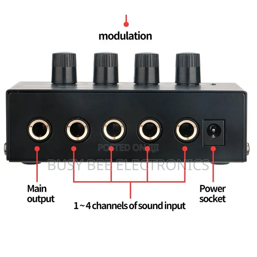 HA400 Mini Stereo Headphone Amplifier Ultra-Compact 4 Channels
