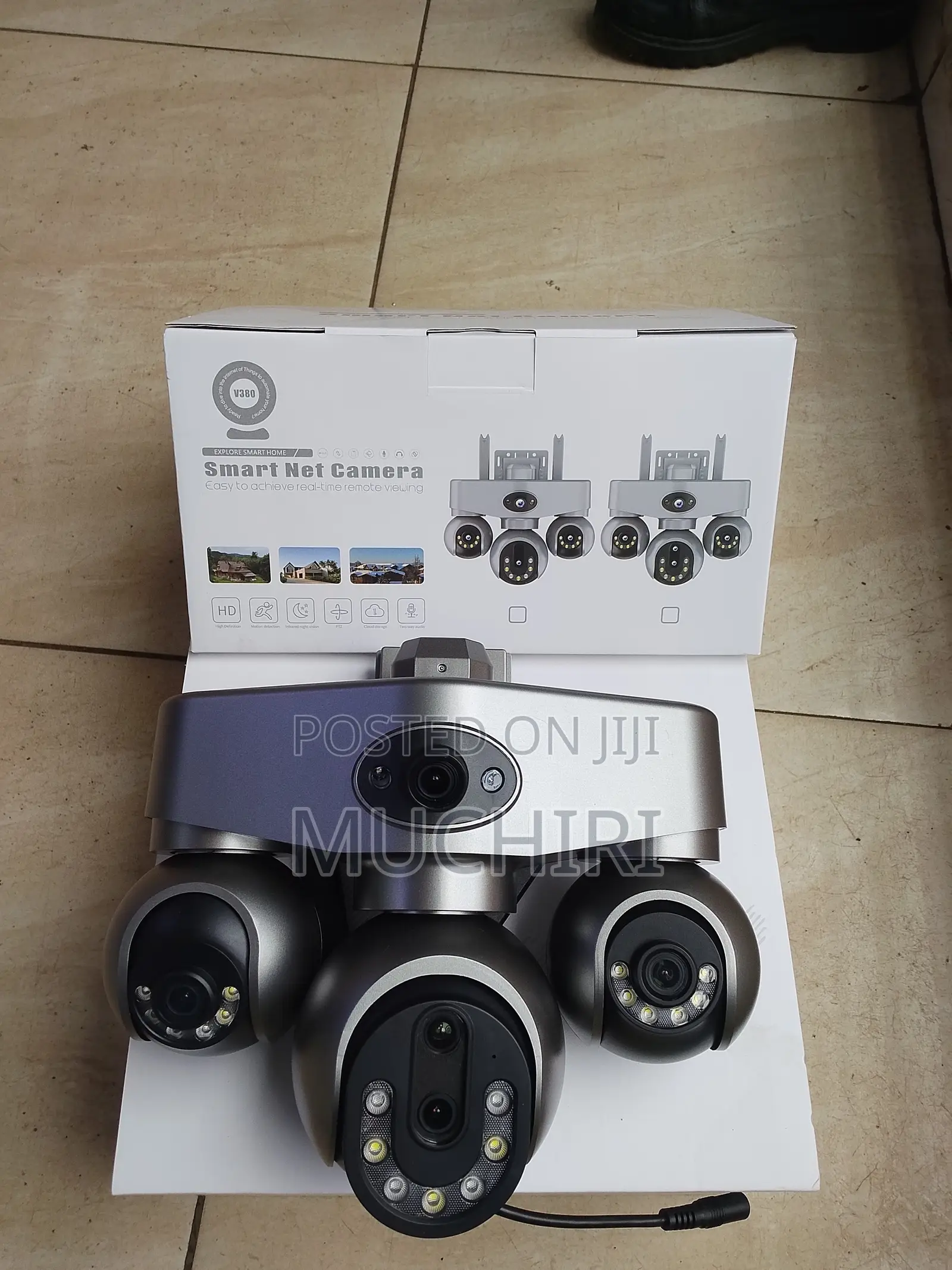 V380 Pro Four Lens CCTV Camera for Home Security