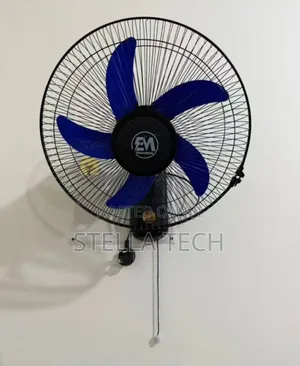 ElectroMate 16-Inch Wall-Mounted Fan Featuring 5 Blue Blades