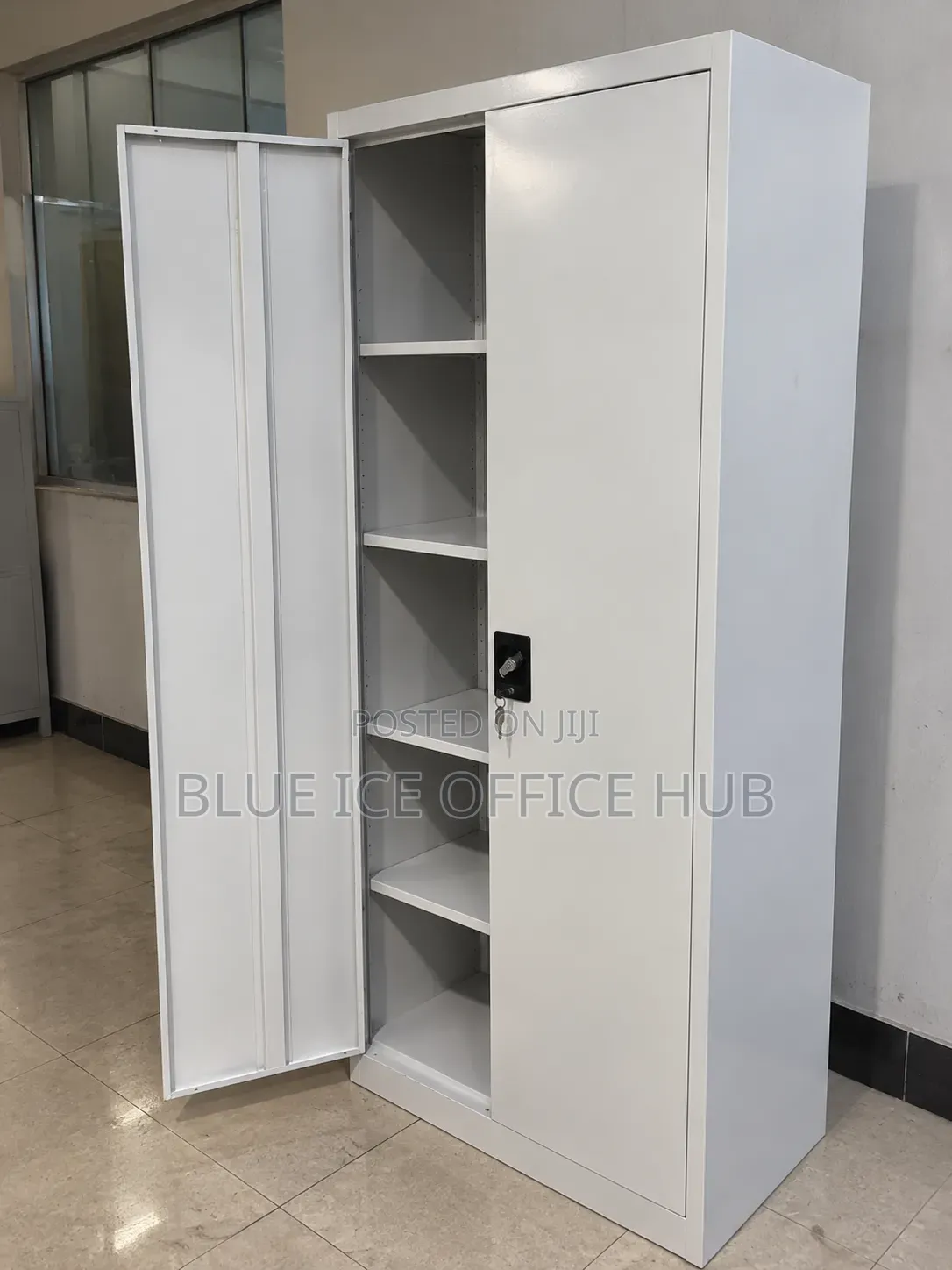 White Steel Office Cabinet