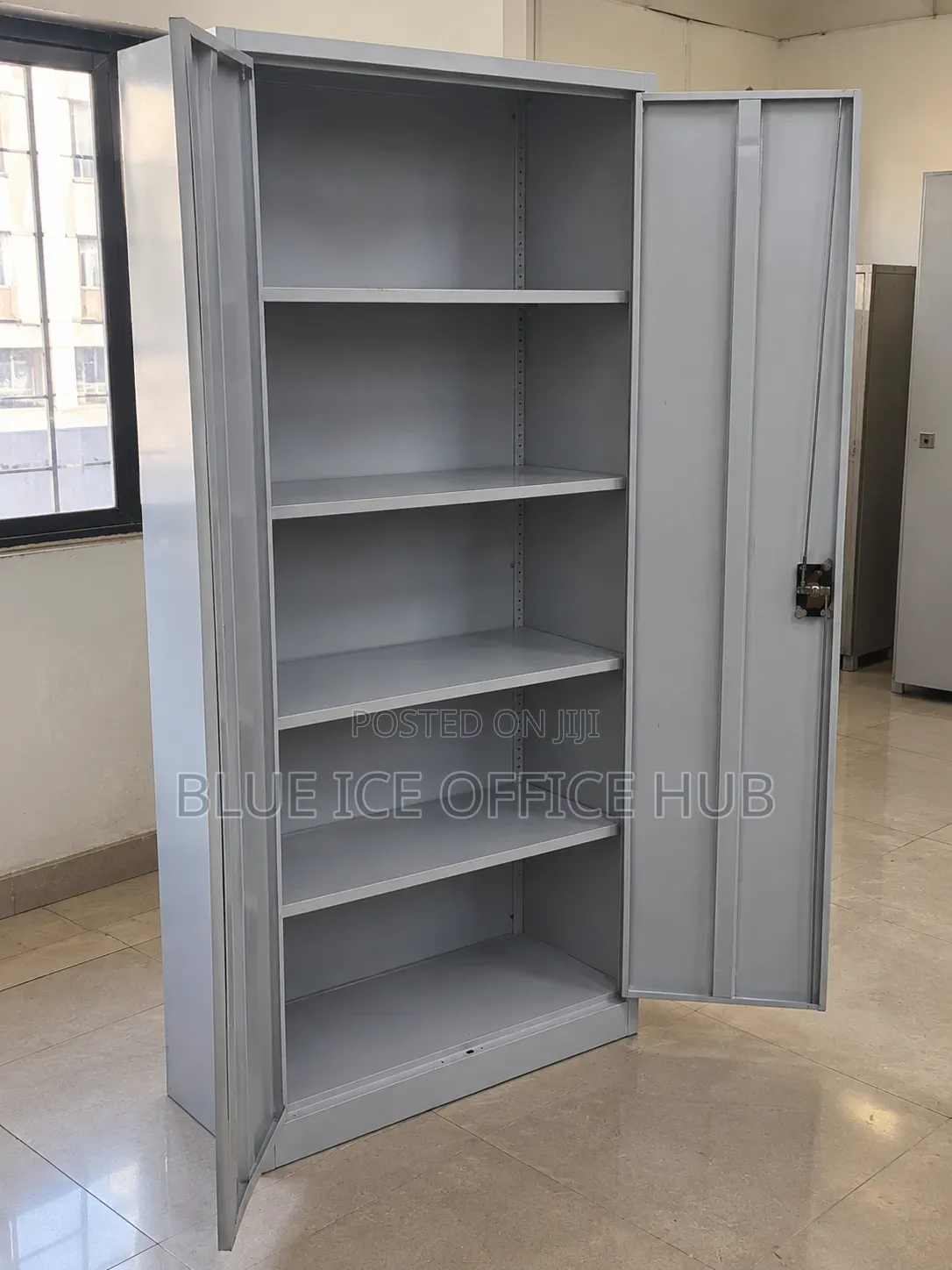 White Steel Office Cabinet