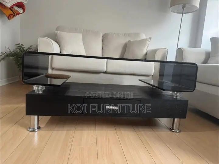 Coffee Table : Modern Black Wooden Coffee Table