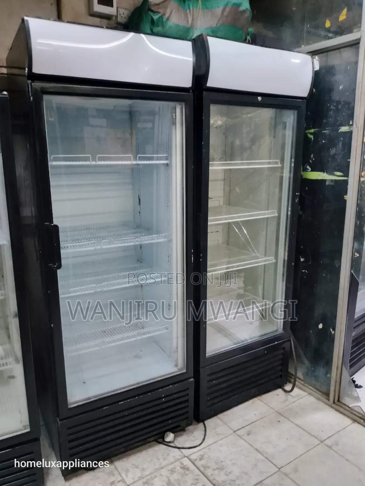 Exuk Black Display Fridge