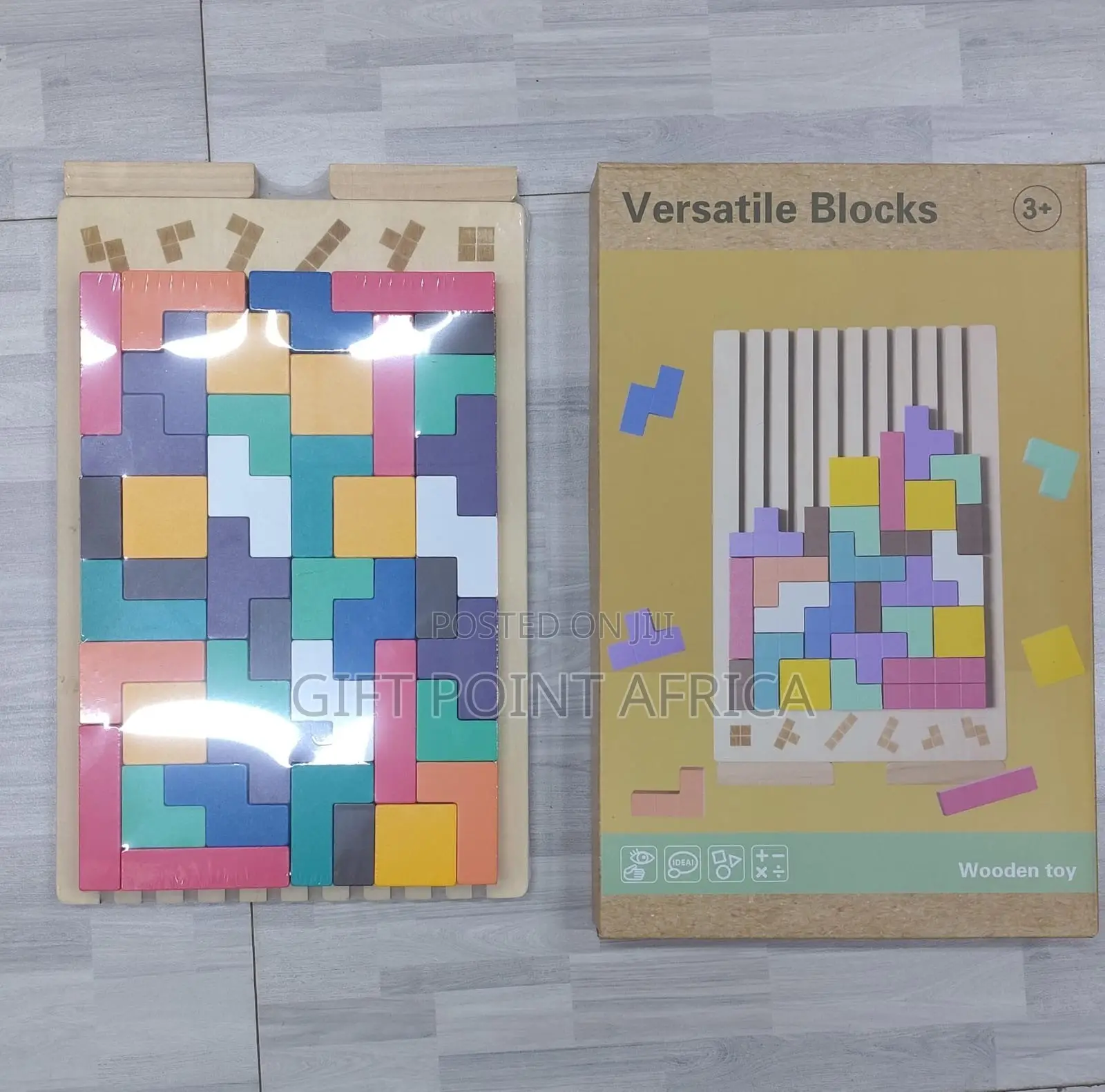Versatile Wooden Blocks – Educational Puzzle Toy for Kids
