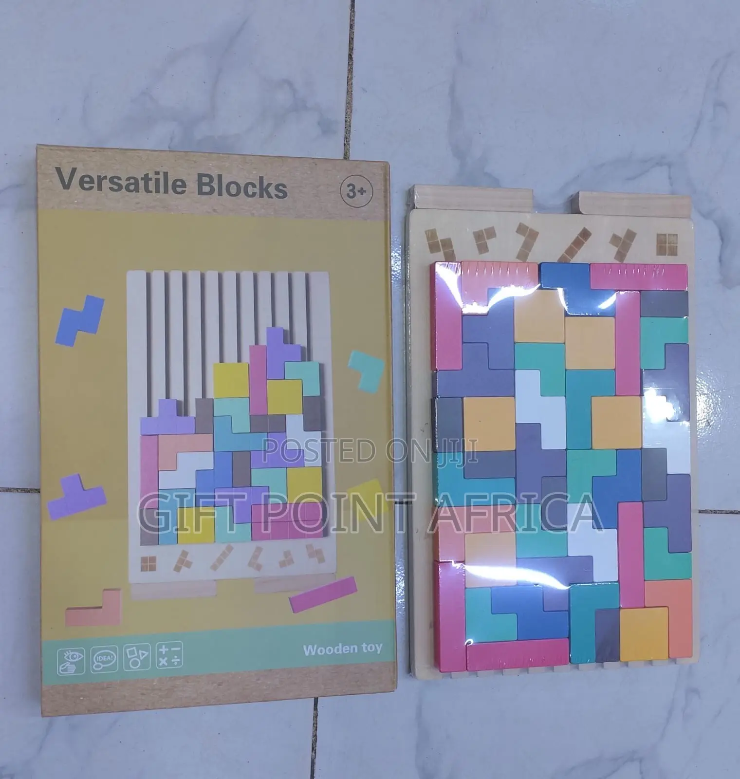 Versatile Wooden Blocks – Educational Puzzle Toy for Kids