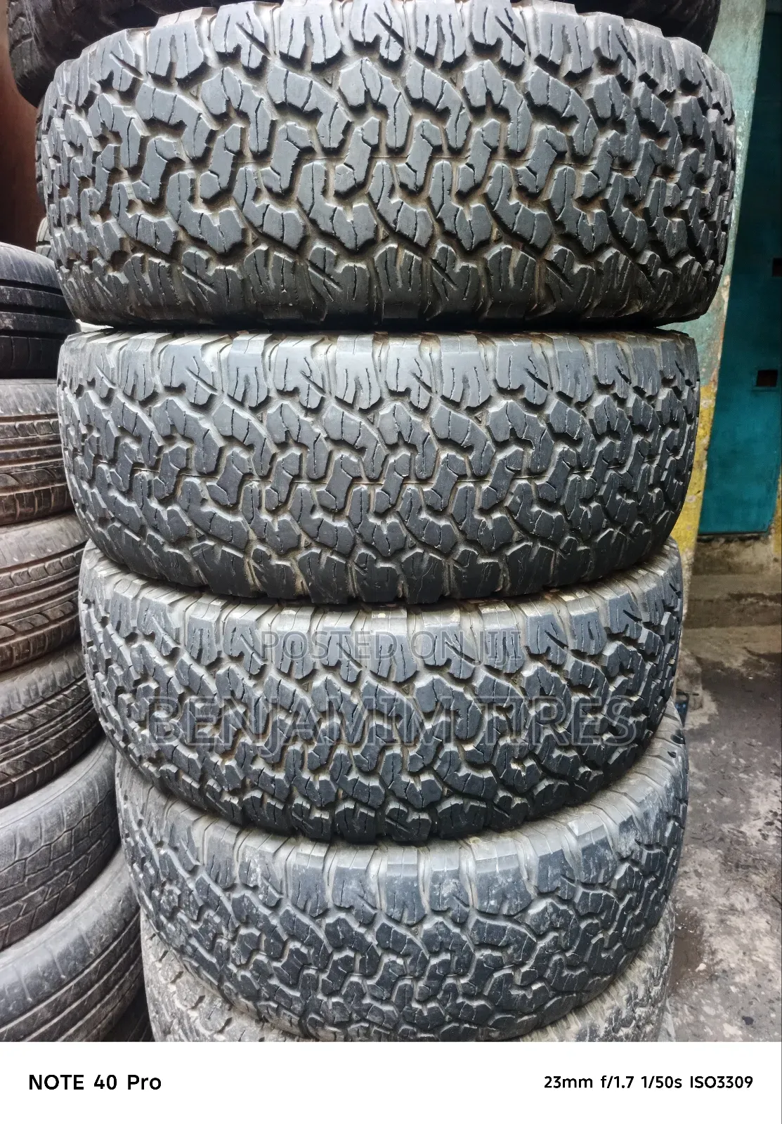 Second Hand Tires Sizes 285/70r17 BFGoodrich 4 Pieces