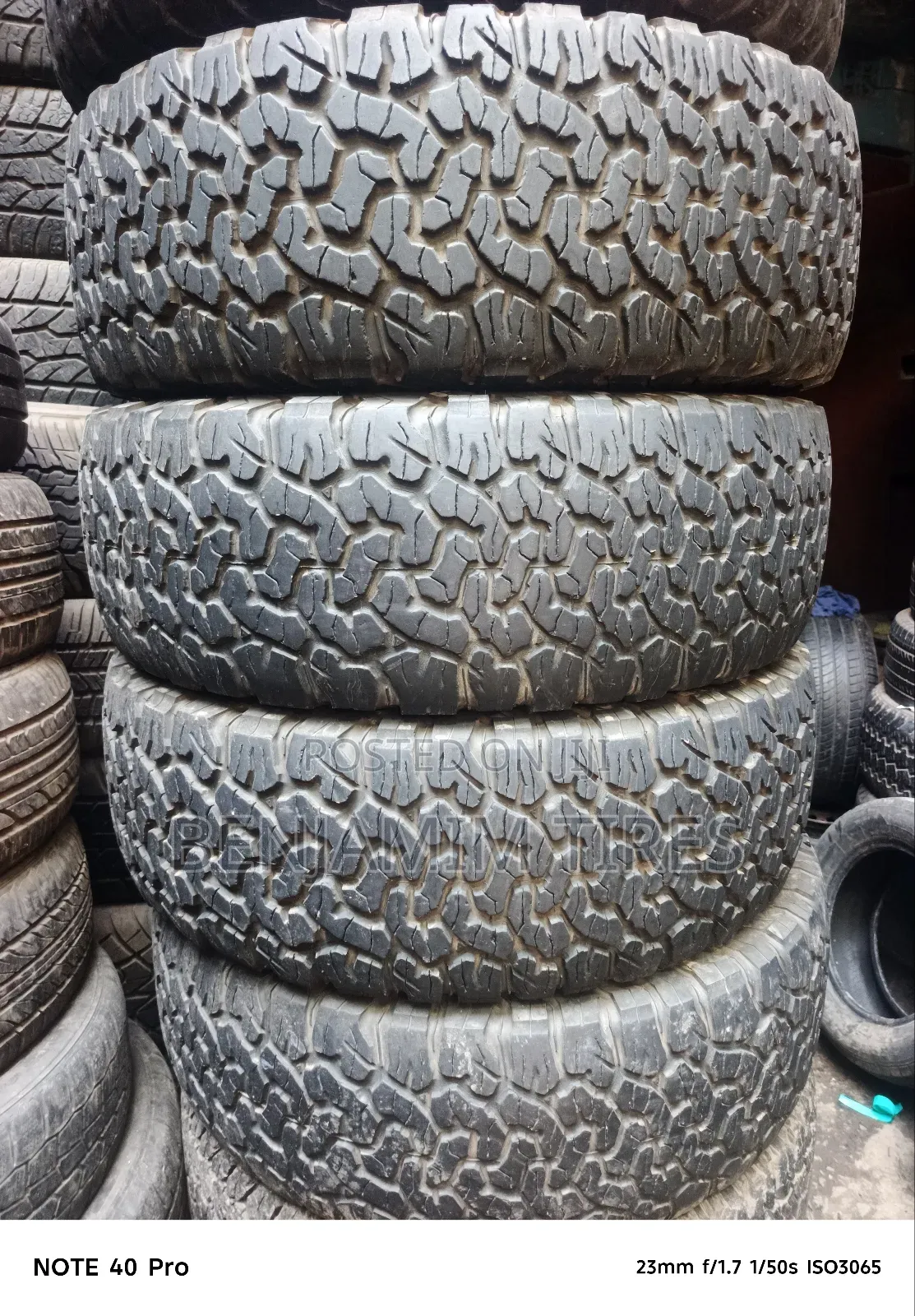 Second Hand Tires Sizes 285/70r17 BFGoodrich 4 Pieces