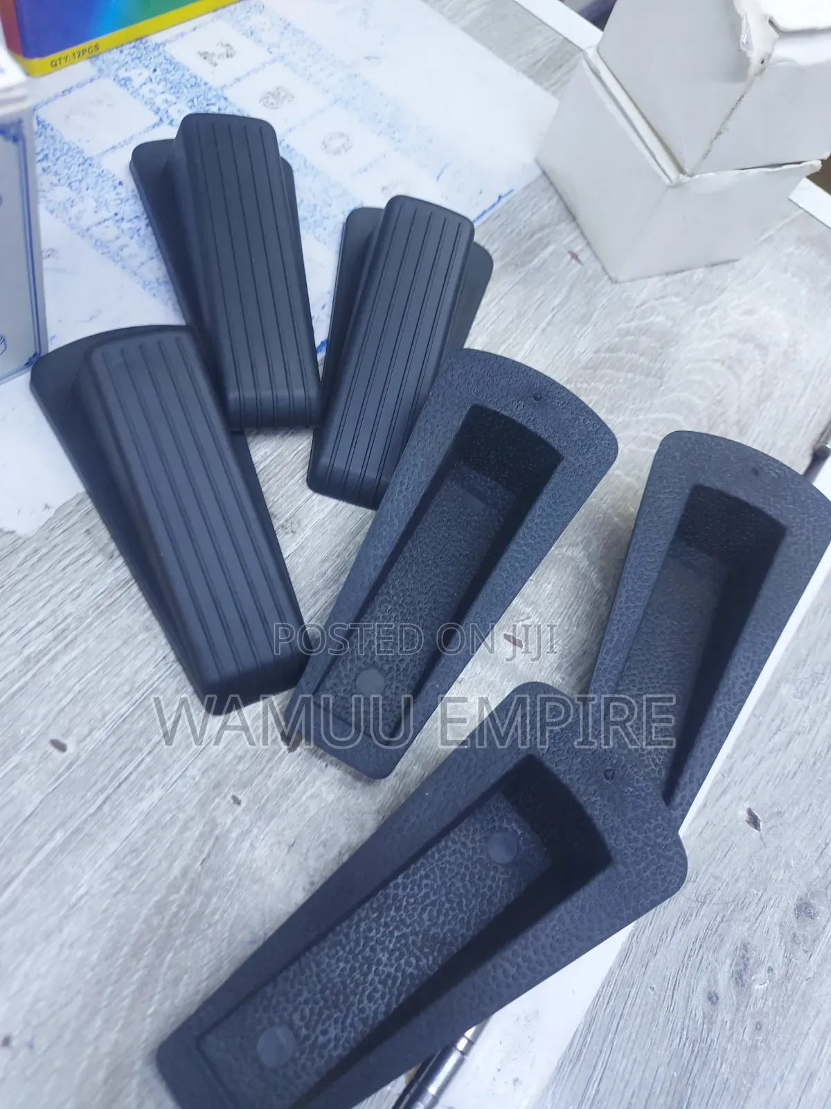 Grey Heavy-Duty Rubber Wedge Door Stopper