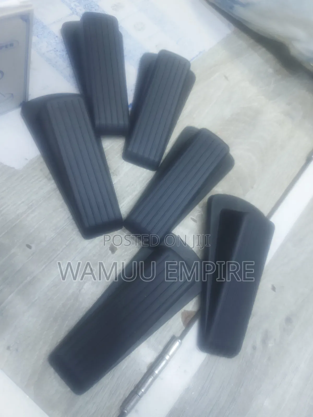 Grey Heavy-Duty Rubber Wedge Door Stopper