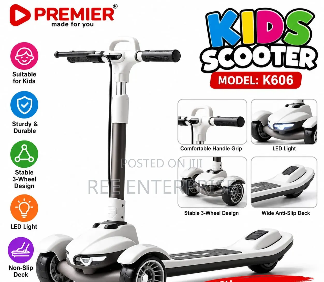 Stable 3 Wheel Kids Scooter