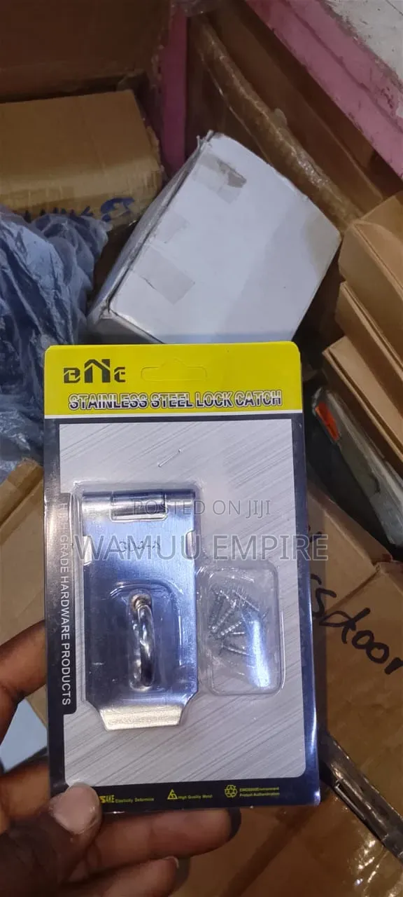 Heavy-Duty Stainless Steel Door and Padlock Hasp Latch
