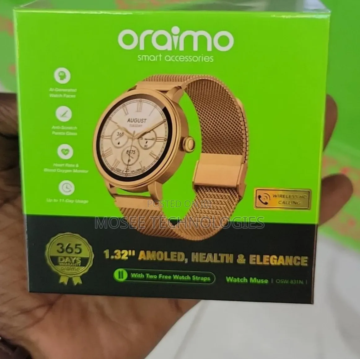 Oraimo Watch Muse IP68 Waterproof Smart Watch