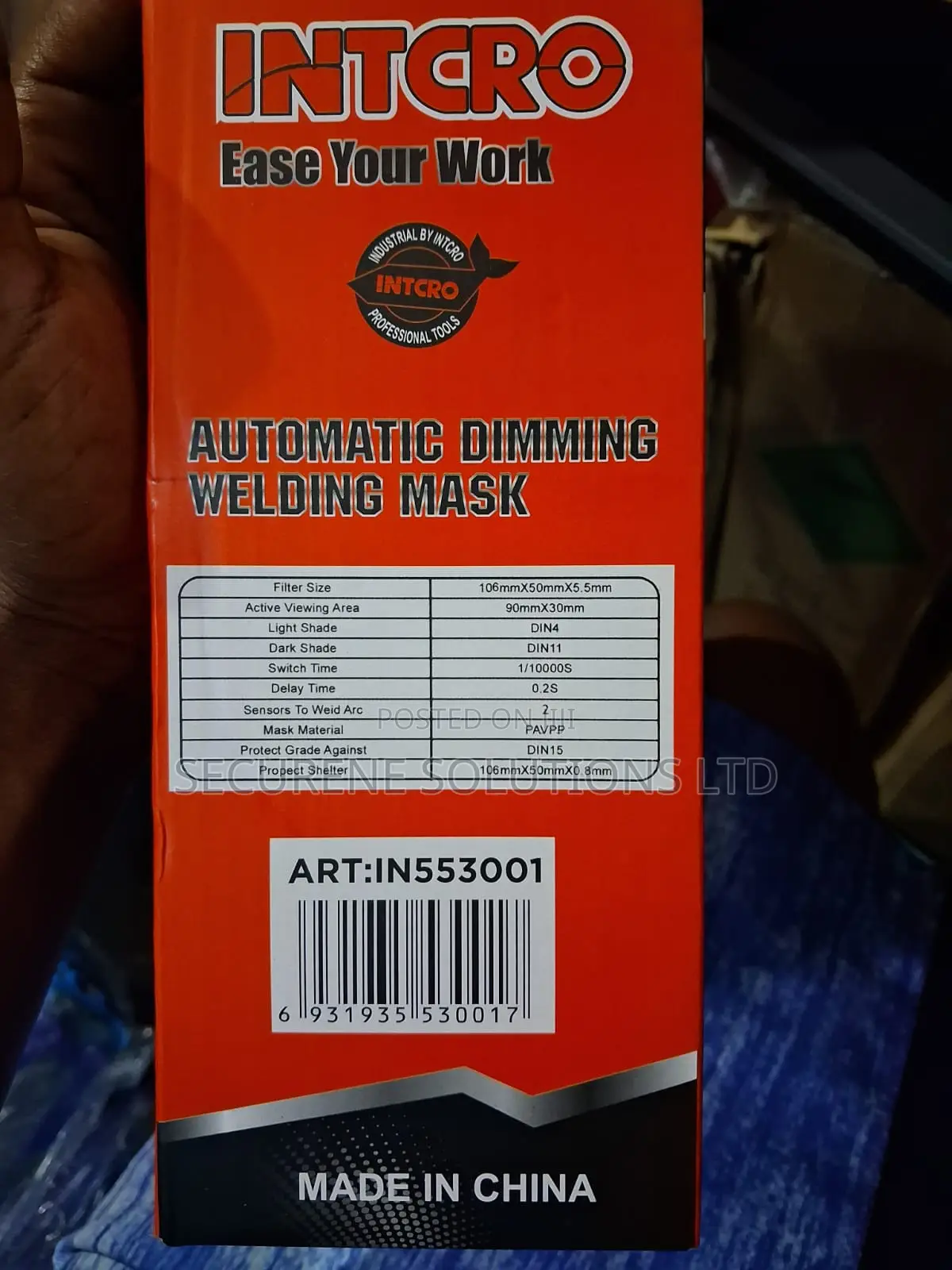 Intcro Automatic Dimming Welding Mask With an Auto-Darkening Lens,