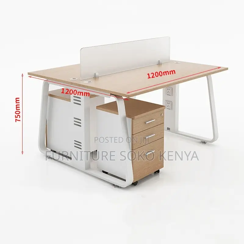 Office Desk : 2-Way Shared Office Workstation