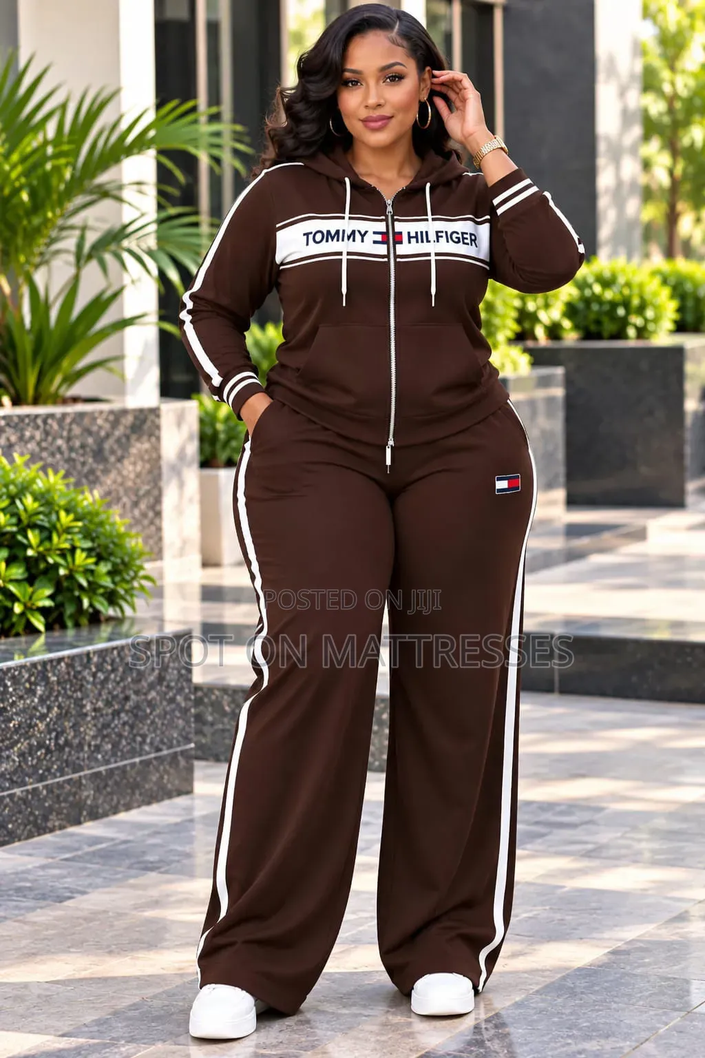 Boss Lady Energy! Tommy Hilfiger Wide-Leg Tracksuits for Women.