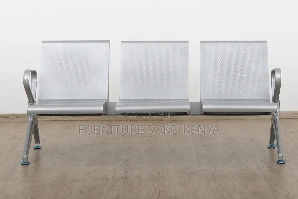Office Bench : 3-Seater Metal Waiting Bench