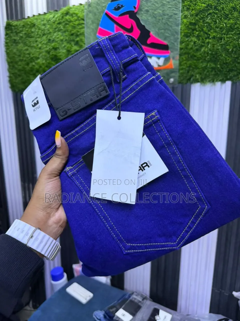 Black/Blue Men Trousers