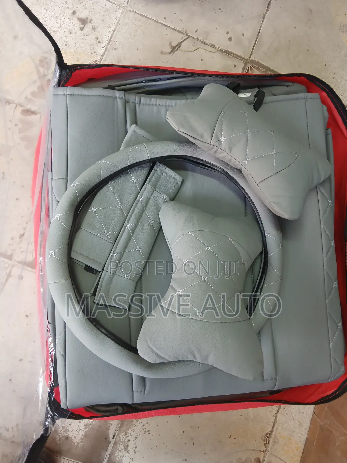 Grey Leather Seats Covers